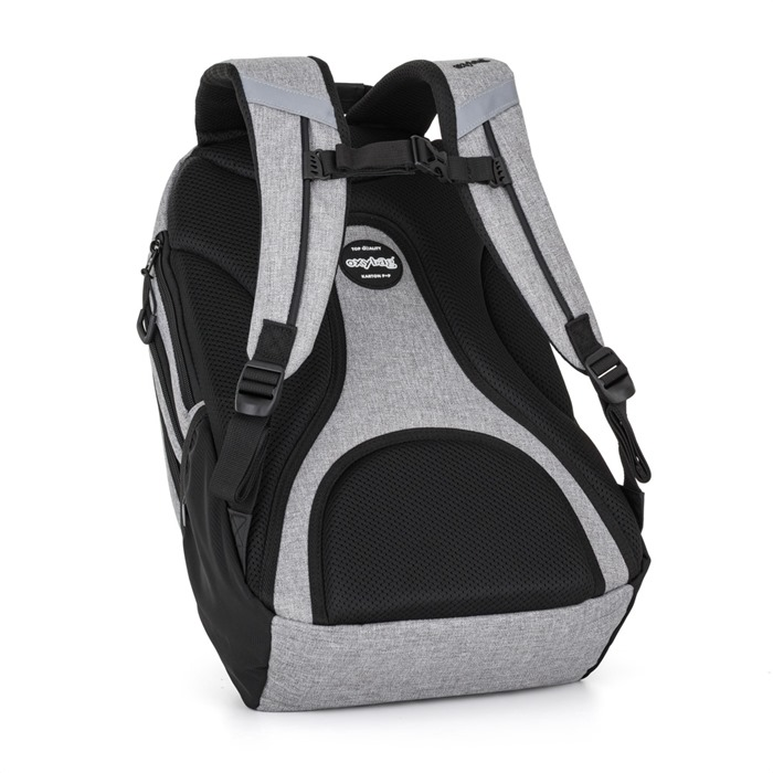 Studentský batoh + etue OXY Sport Grey Melange